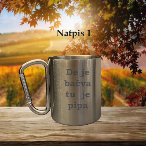 PERSONALIZIRANA GRAVURA ZA METALNE ŠALICE-SREBRNA DRŠKA