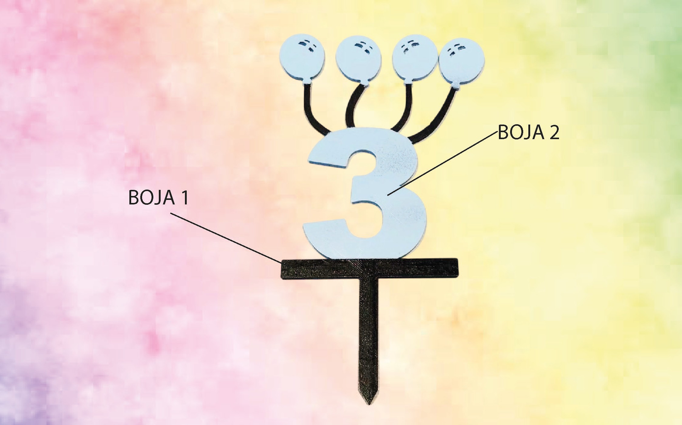 PERSONALIZIRANI TOPER BROJ SA BALONIMA - Slika 2