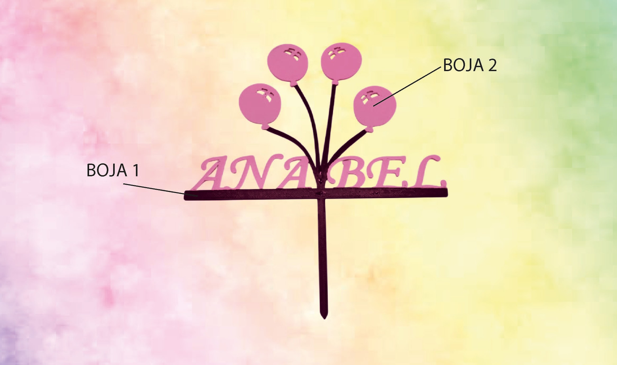 PERSONALIZIRANI TOPER IME SA BALONIMA - Slika 2