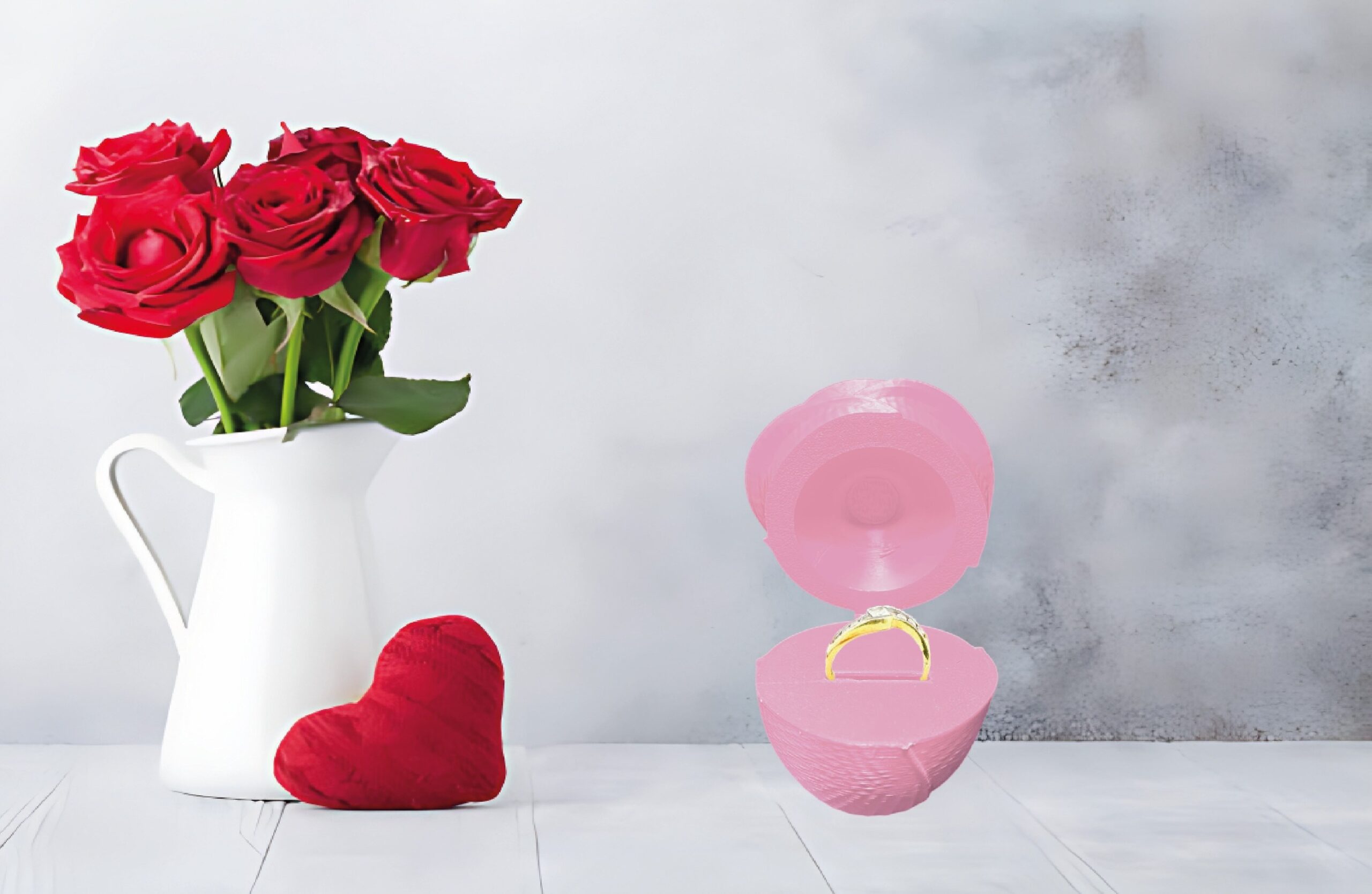 UKRASNA KUTIJICA ZA PRSTAN RUŽA - Slika 6