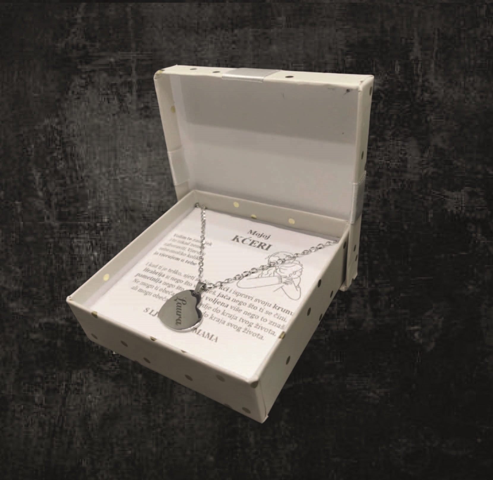 GRAVURA NA LANČIĆ S PRIVJESKOM - SRCE 2 - Slika 2