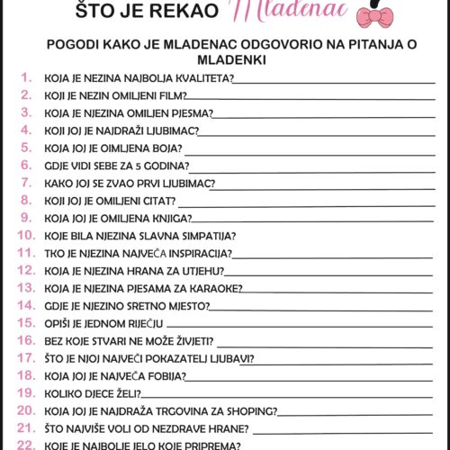 IGRA ZA DJEVOJAČKU VEČER #3