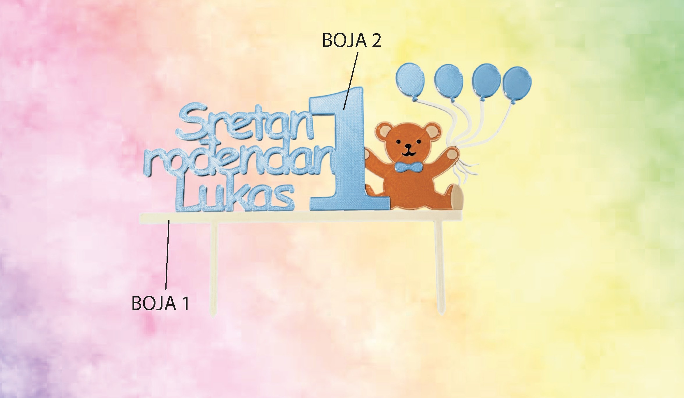 PERSONALIZIRANI TOPER SRETAN ROĐENDAN MEDO - Slika 2