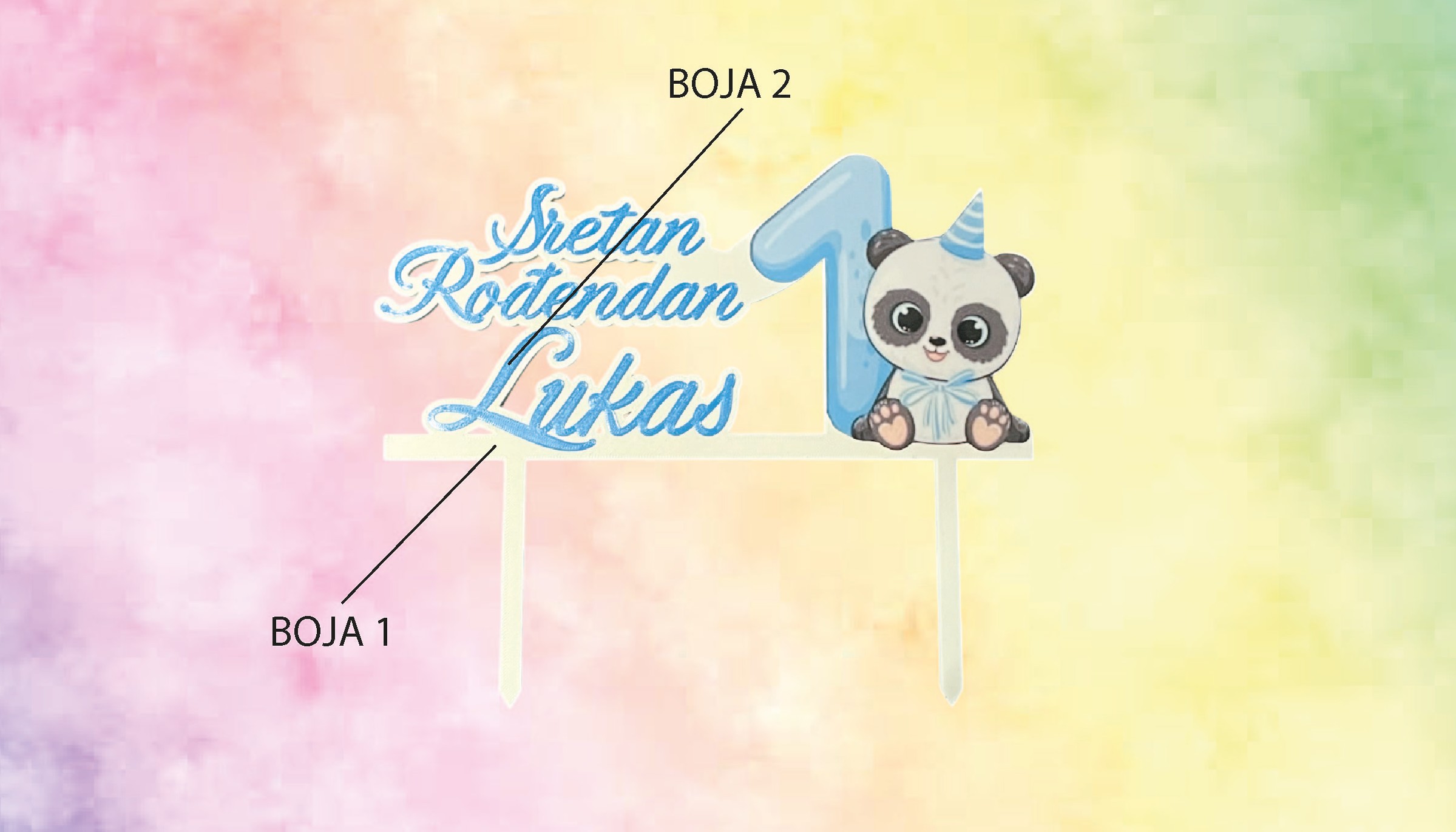PERSONALIZIRANI TOPER SRETAN ROĐENDAN SA PANDOM - Slika 2