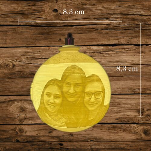 PERSONALIZIRANA SVIJETLEĆA 3D KUGLICA SA SLIKOM