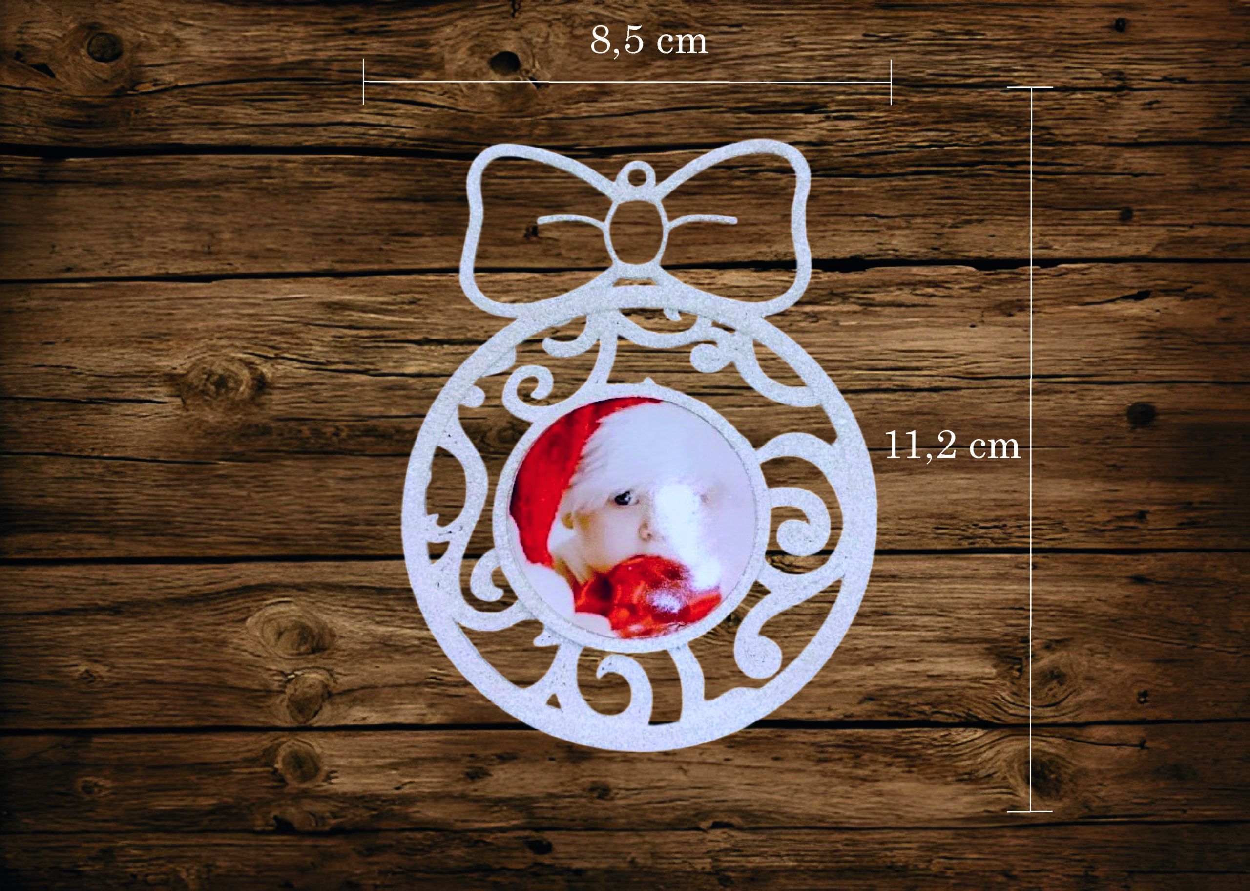 PERSANOLIZIRANA KUGLICA ZA BOR SA SLIKOM U BOŽIĆNIM MOTIVIMA - Slika 4