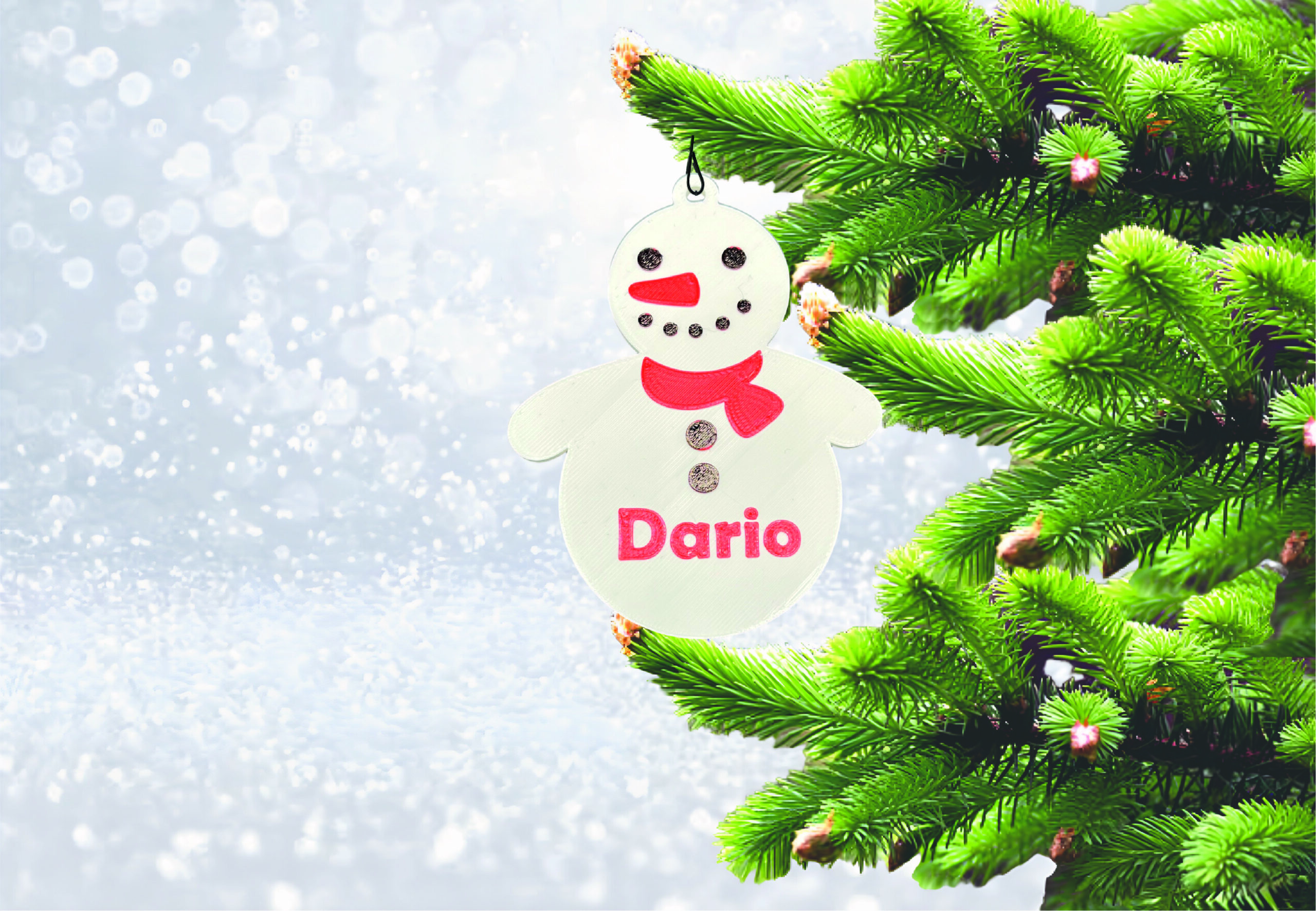 PERSONALIZIRANI UKRASI ZA BOR - BOŽIĆNI LIKOVI S IMENOM - Slika 3