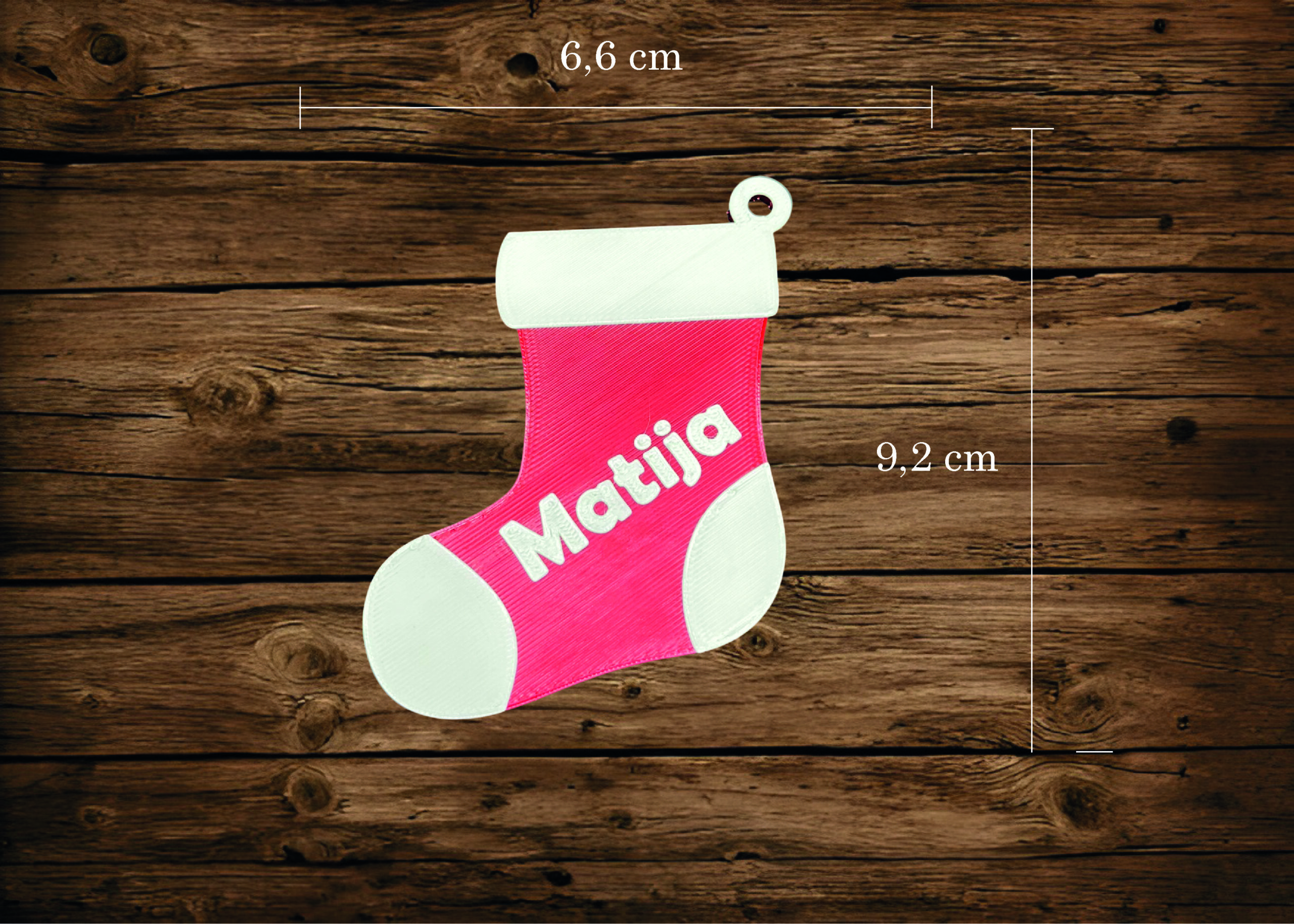 PERSONALIZIRANI UKRASI ZA BOR - BOŽIĆNI LIKOVI S IMENOM - Slika 20