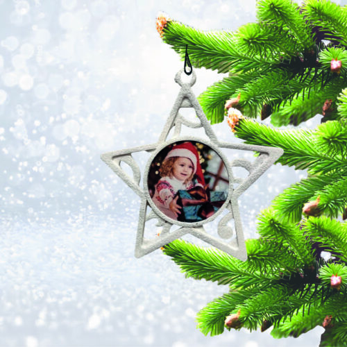 PERSANOLIZIRANA KUGLICA ZA BOR SA SLIKOM U BOŽIĆNIM MOTIVIMA