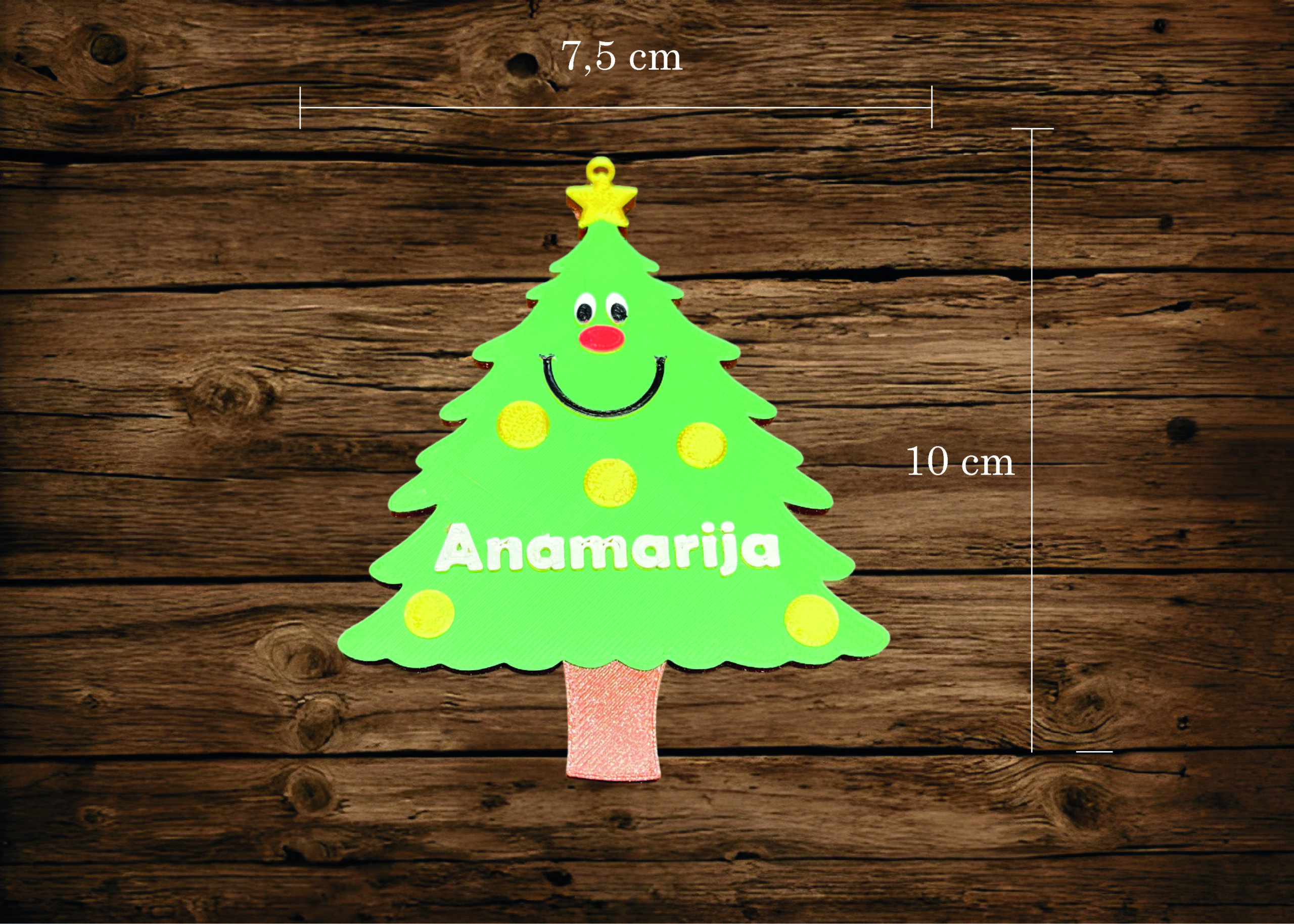 PERSONALIZIRANI UKRASI ZA BOR - BOŽIĆNI LIKOVI S IMENOM - Slika 24