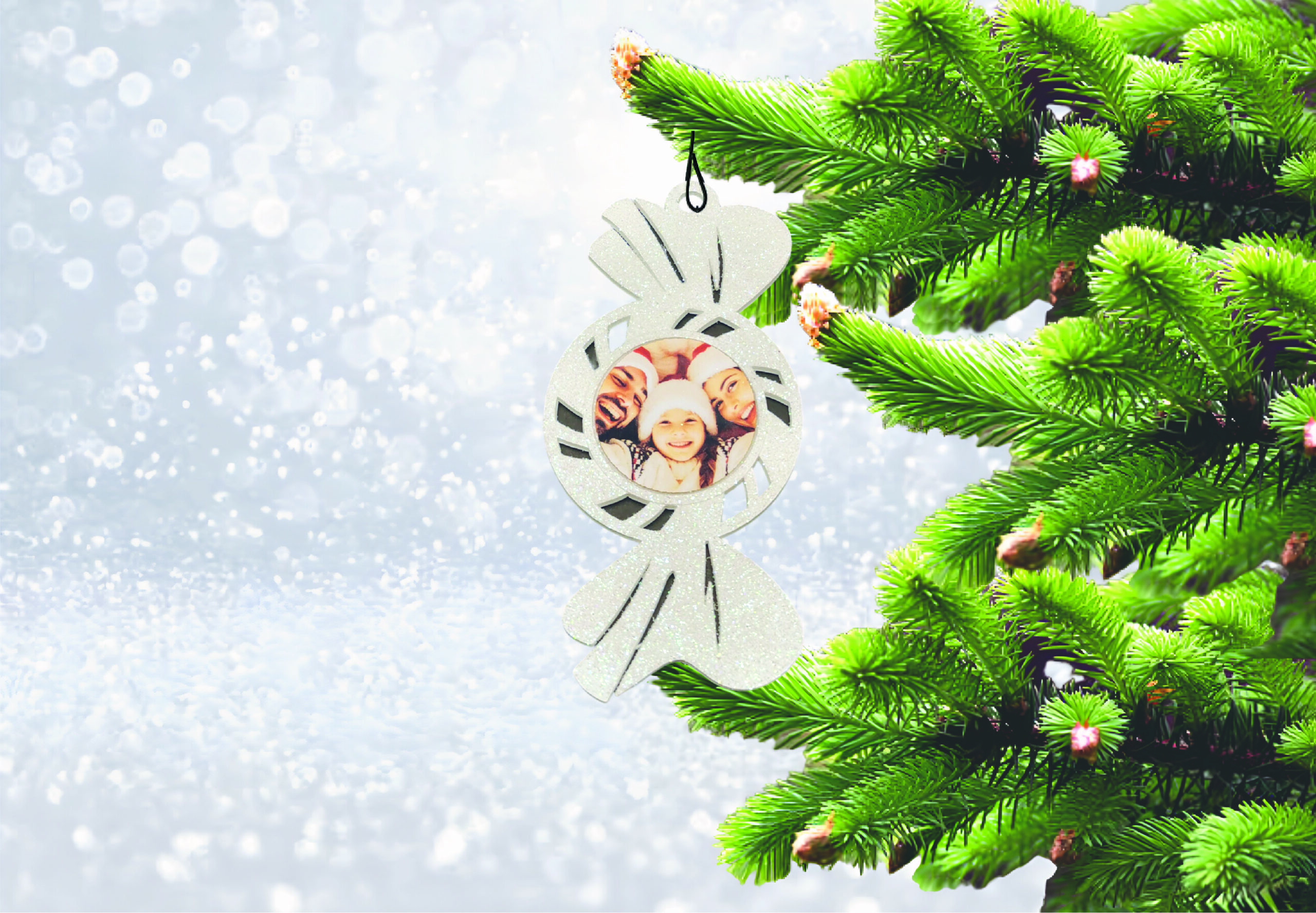 PERSANOLIZIRANA KUGLICA ZA BOR SA SLIKOM U BOŽIĆNIM MOTIVIMA - Slika 23