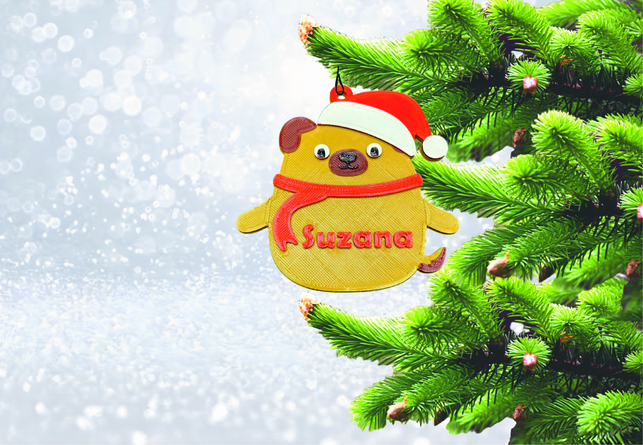 PERSONALIZIRANI UKRASI ZA BOR - BOŽIĆNI LIKOVI S IMENOM - Slika 5
