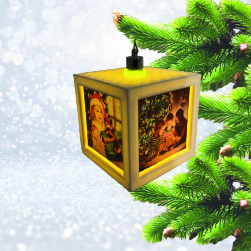 PERSONALIZIRANI UKRAS ZA BOR – VISEĆA SVIJETLEĆA KOCKA SA SLIKAMA