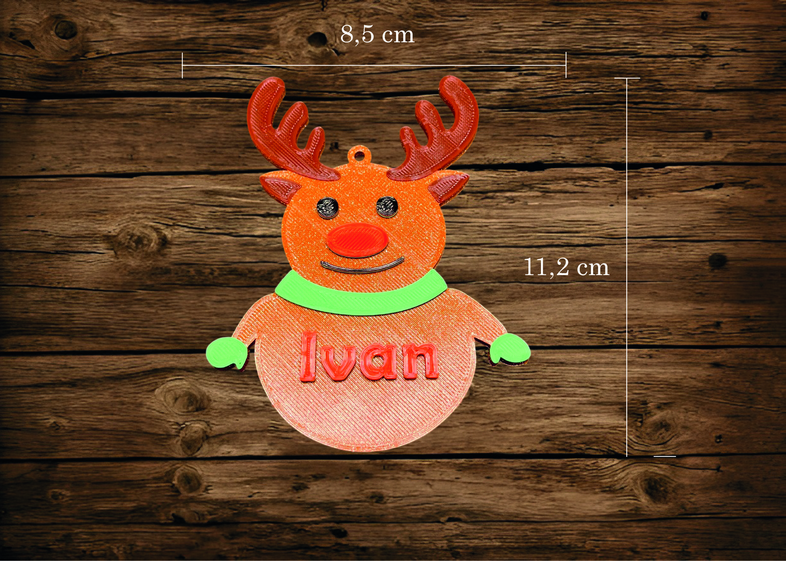 PERSONALIZIRANI UKRASI ZA BOR - BOŽIĆNI LIKOVI S IMENOM - Slika 10