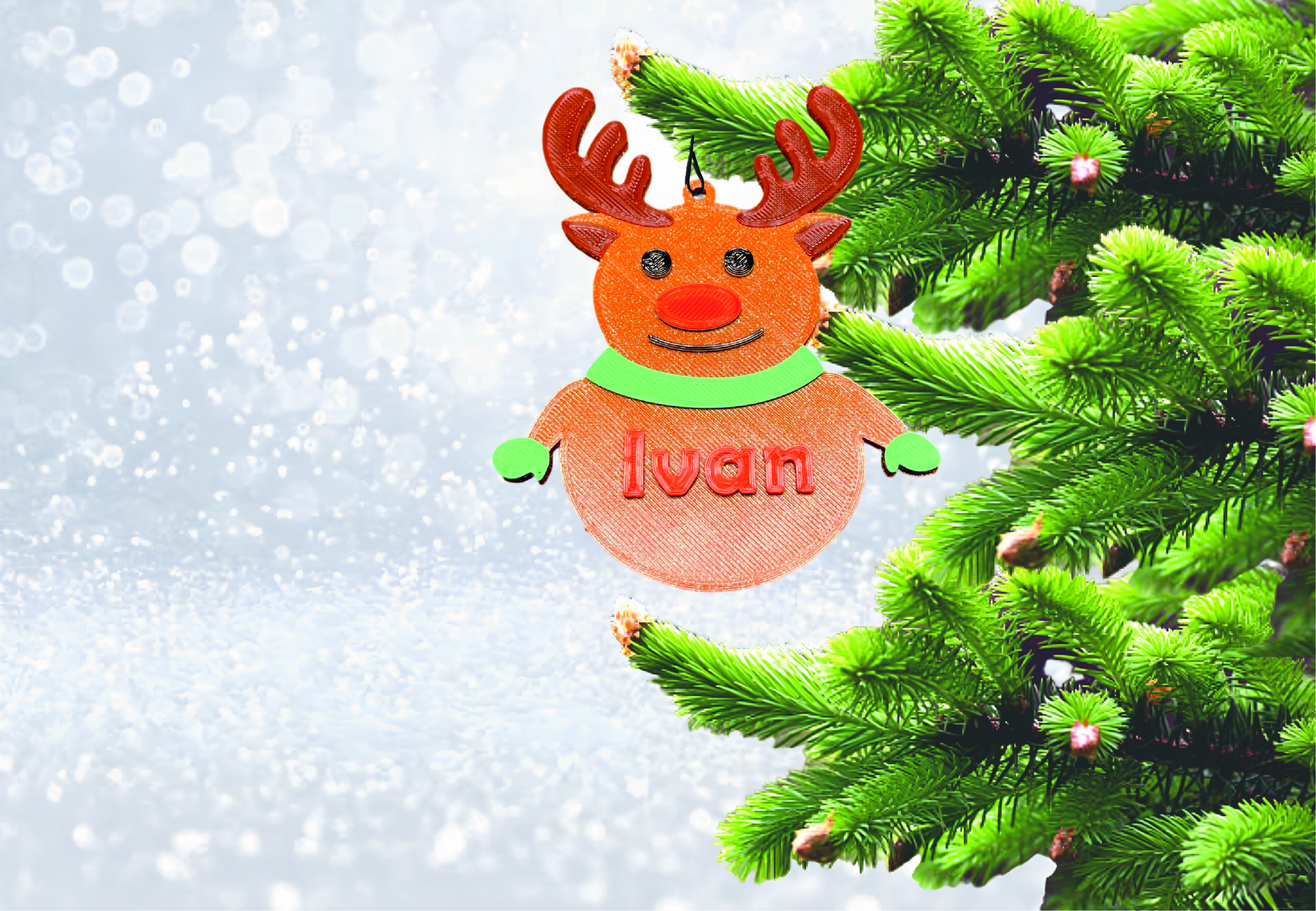 PERSONALIZIRANI UKRASI ZA BOR - BOŽIĆNI LIKOVI S IMENOM - Slika 9