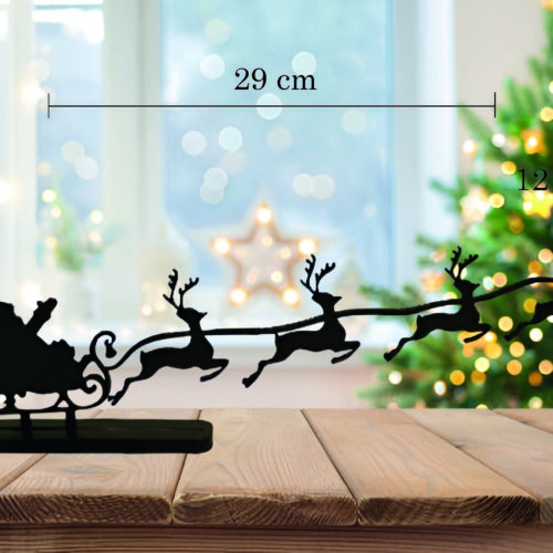 SAMOSTOJEĆA DEKORACIJA DJED BOŽIĆNJAK I SOBOVI SA POSTOLJEM