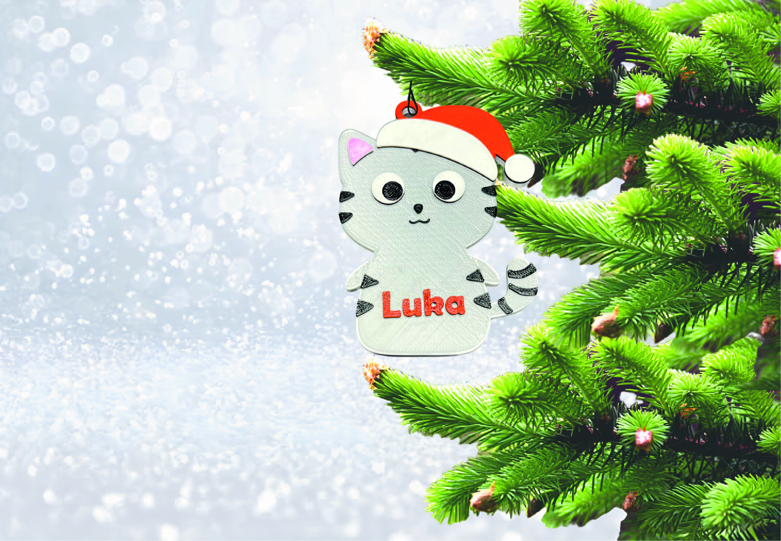 PERSONALIZIRANI UKRASI ZA BOR - BOŽIĆNI LIKOVI S IMENOM - Slika 11