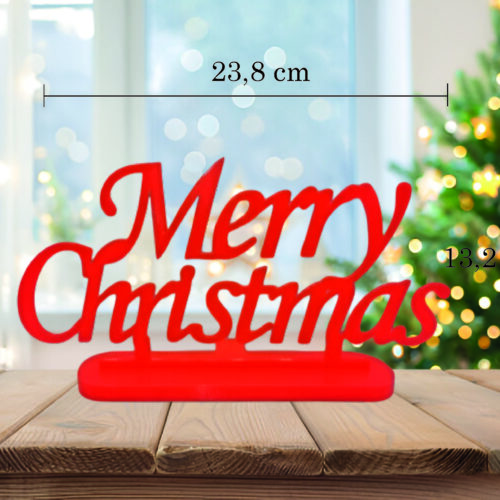 SAMOSTOJEĆA DEKORACIJA MERRY CHRISTMAS SA POSTOLJEM