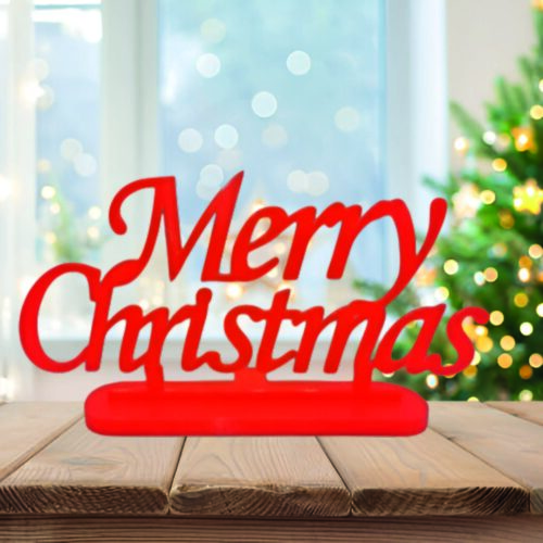SAMOSTOJEĆA DEKORACIJA MERRY CHRISTMAS SA POSTOLJEM