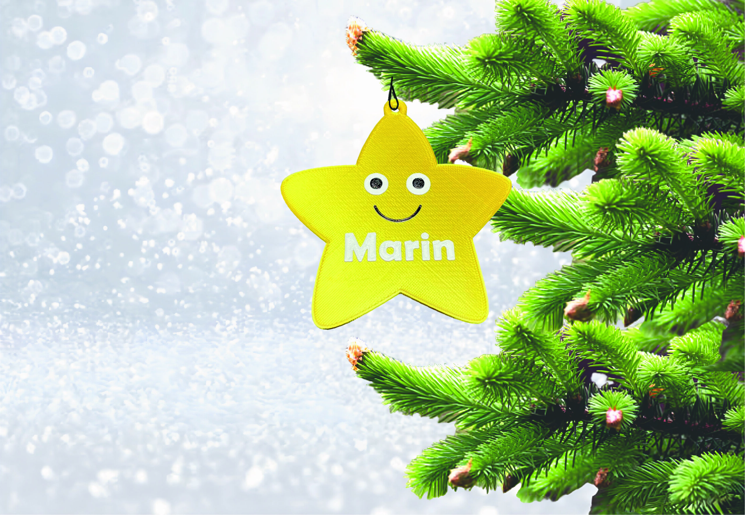 PERSONALIZIRANI UKRASI ZA BOR - BOŽIĆNI LIKOVI S IMENOM - Slika 13