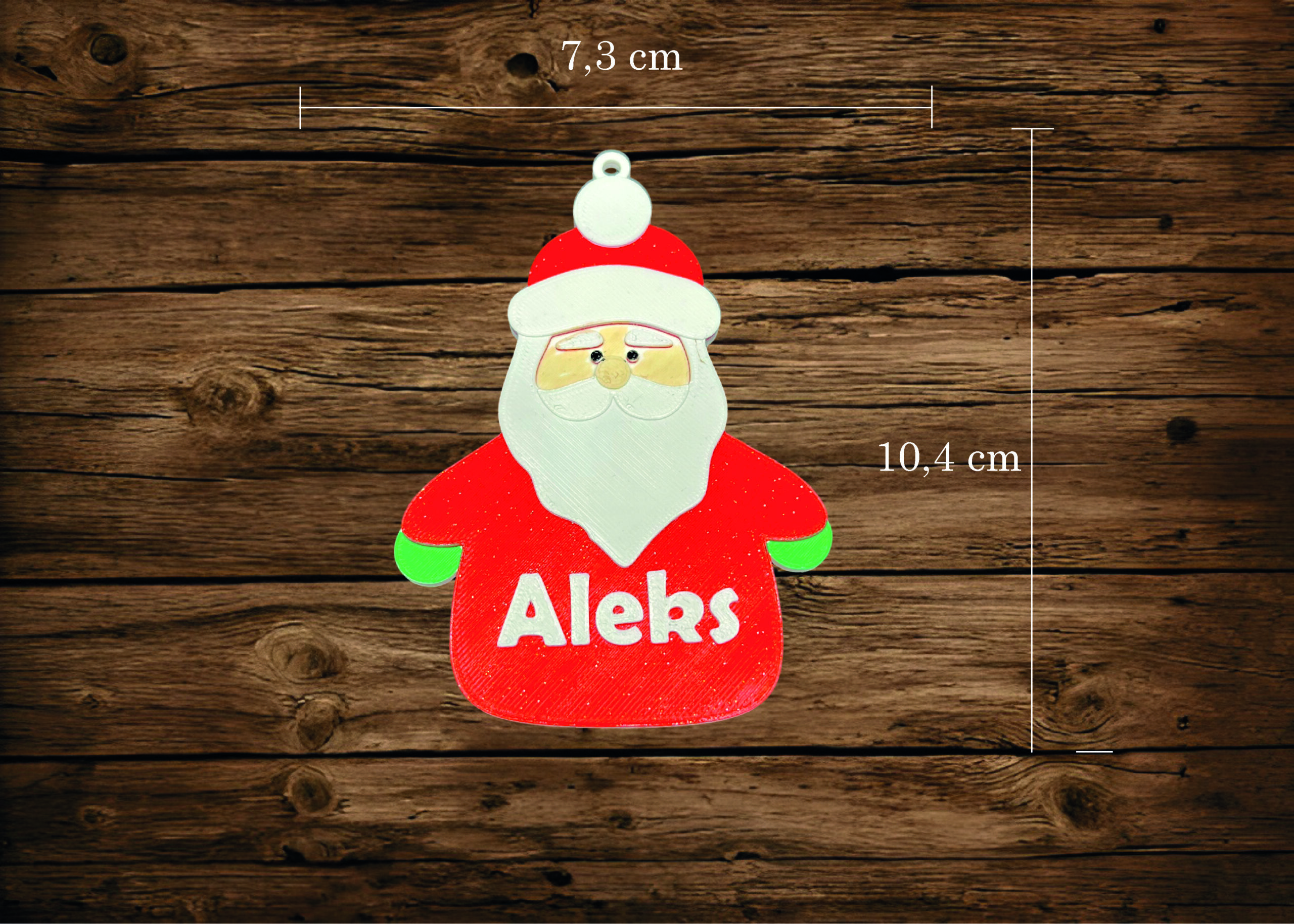 PERSONALIZIRANI UKRASI ZA BOR - BOŽIĆNI LIKOVI S IMENOM - Slika 2