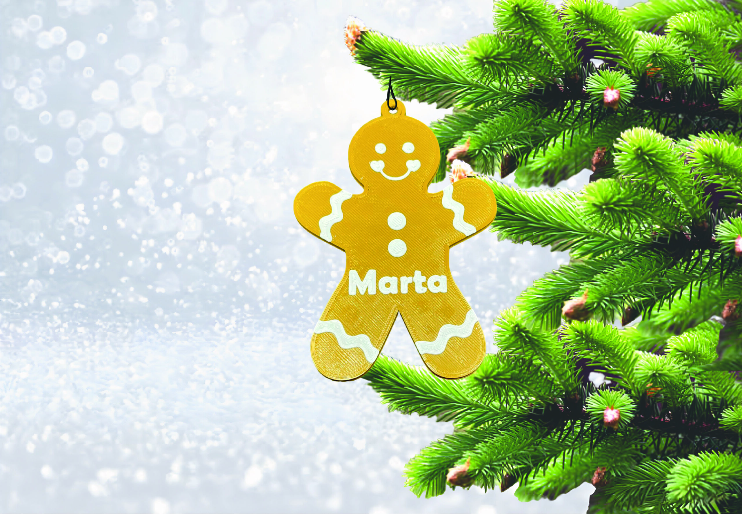 PERSONALIZIRANI UKRASI ZA BOR - BOŽIĆNI LIKOVI S IMENOM - Slika 17