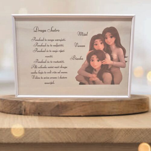 PERSONALIZIRANA SLIKA ZA SESTRU