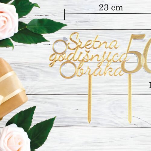 PERSONALIZIRNI TOPER SRETNA BROJ GODIŠNJICA BRAKA