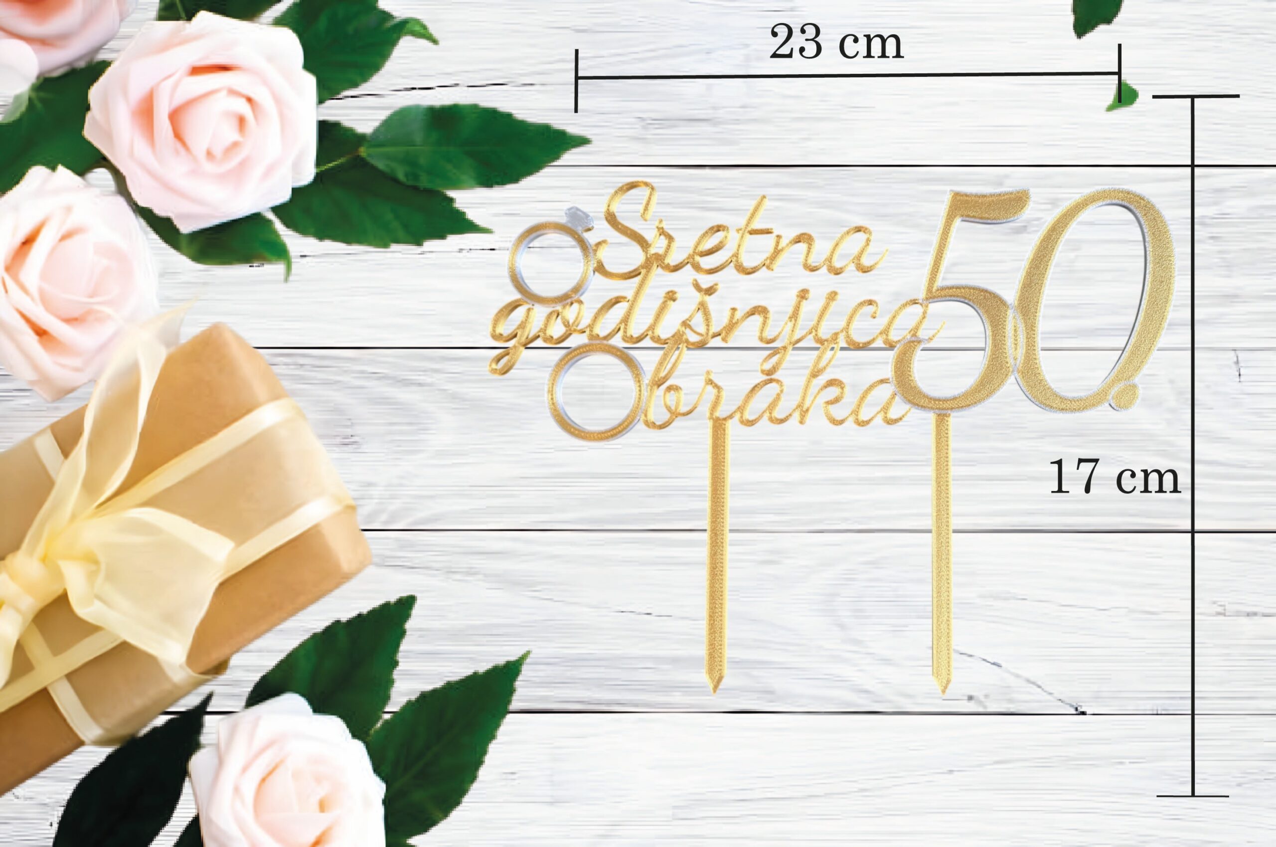 PERSONALIZIRNI TOPER SRETNA BROJ GODIŠNJICA BRAKA - Slika 2