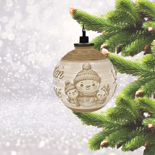 3D SVJETLEĆE KUGLICE SA BOŽIĆNIM UZORCIMA