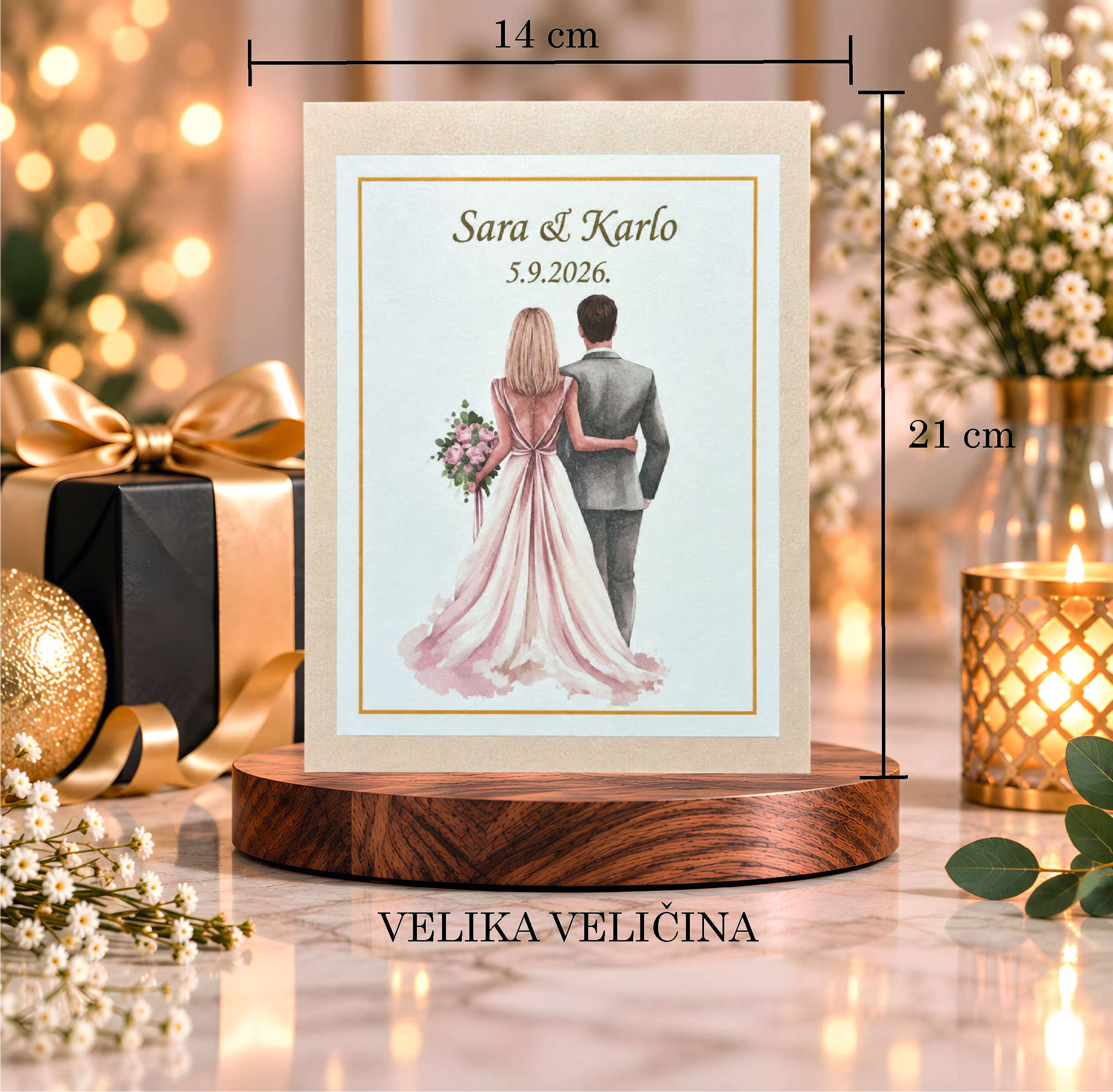 PERSONALIZIRANA ČESTITKA ZA VJENČANJE #3 - Slika 4