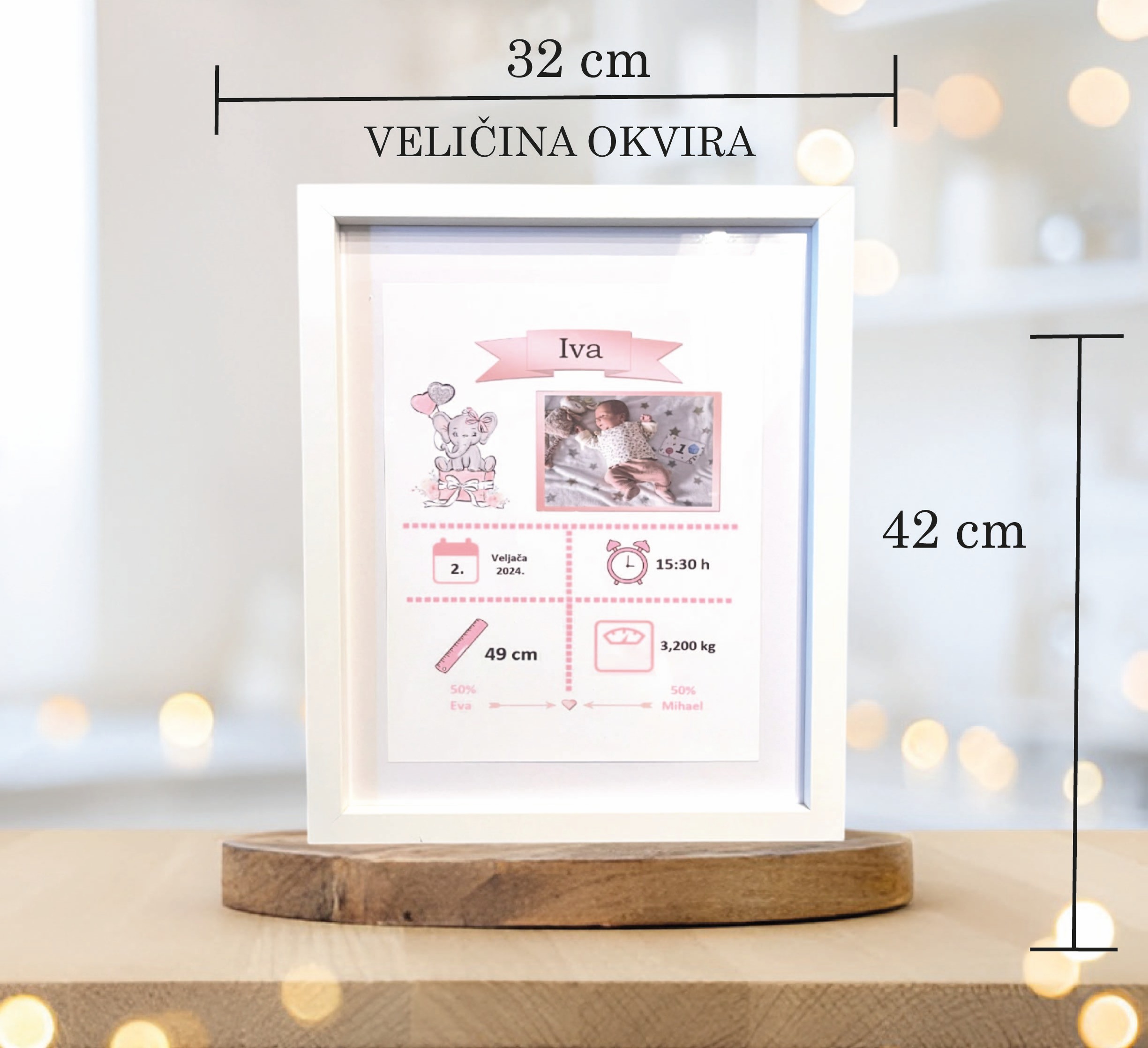 PERSONALIZIRANA SLIKA ZA POKLON BEBI #1 - Slika 2
