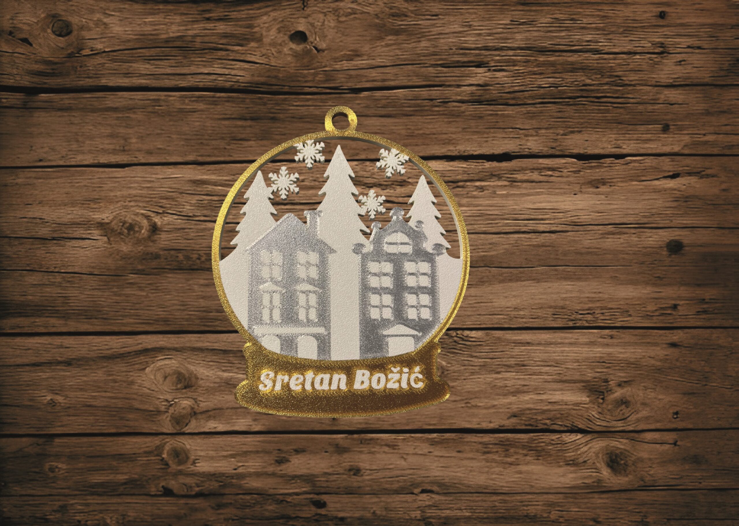 KUGLICE SRETAN BOŽIĆ S BOŽIĆNIM MOTIVOM - Slika 12