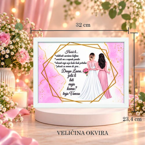 PERSONALIZIRANA SLIKA “ŽELIŠ LI BITI MOJA KUMA?#