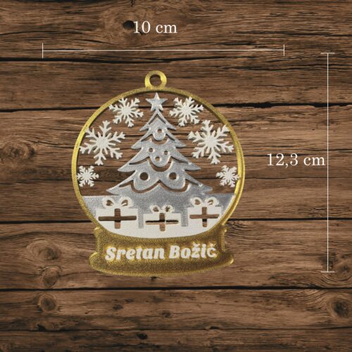 KUGLICE SRETAN BOŽIĆ S BOŽIĆNIM MOTIVOM