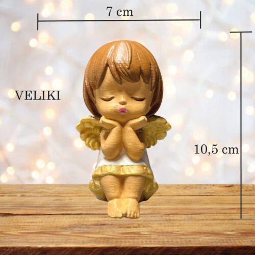 FIGURICA ZA TORTU ANĐEO SA ZLATNIM DETALJIMA