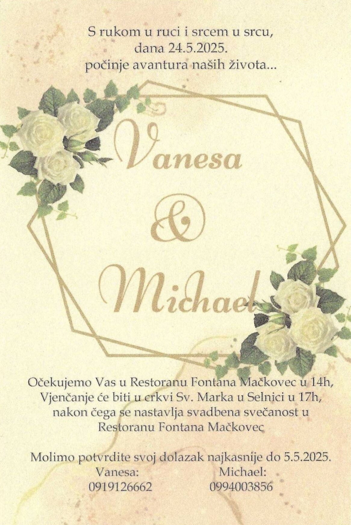 PERSONALIZIRANE POZIVNJCE ZA VJENČANJE - Slika 2