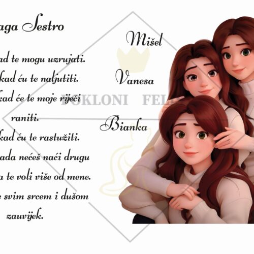 PERSONALIZIRANA SLIKA ZA SESTRU