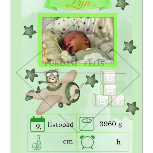 PERSONALIZIRANA SLIKA ZA POKLON BEBI #2