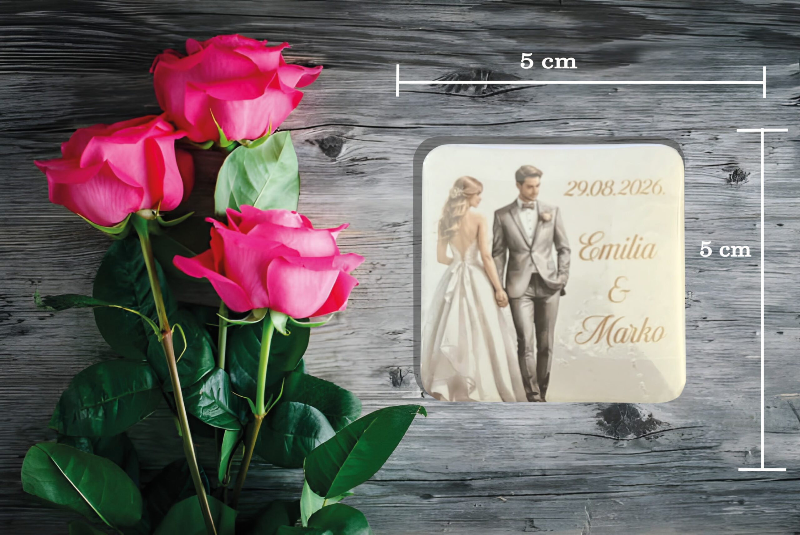 MAGNETIĆI KAO ZAHVALNICE ZA VJENČANJE #4 - Slika 2