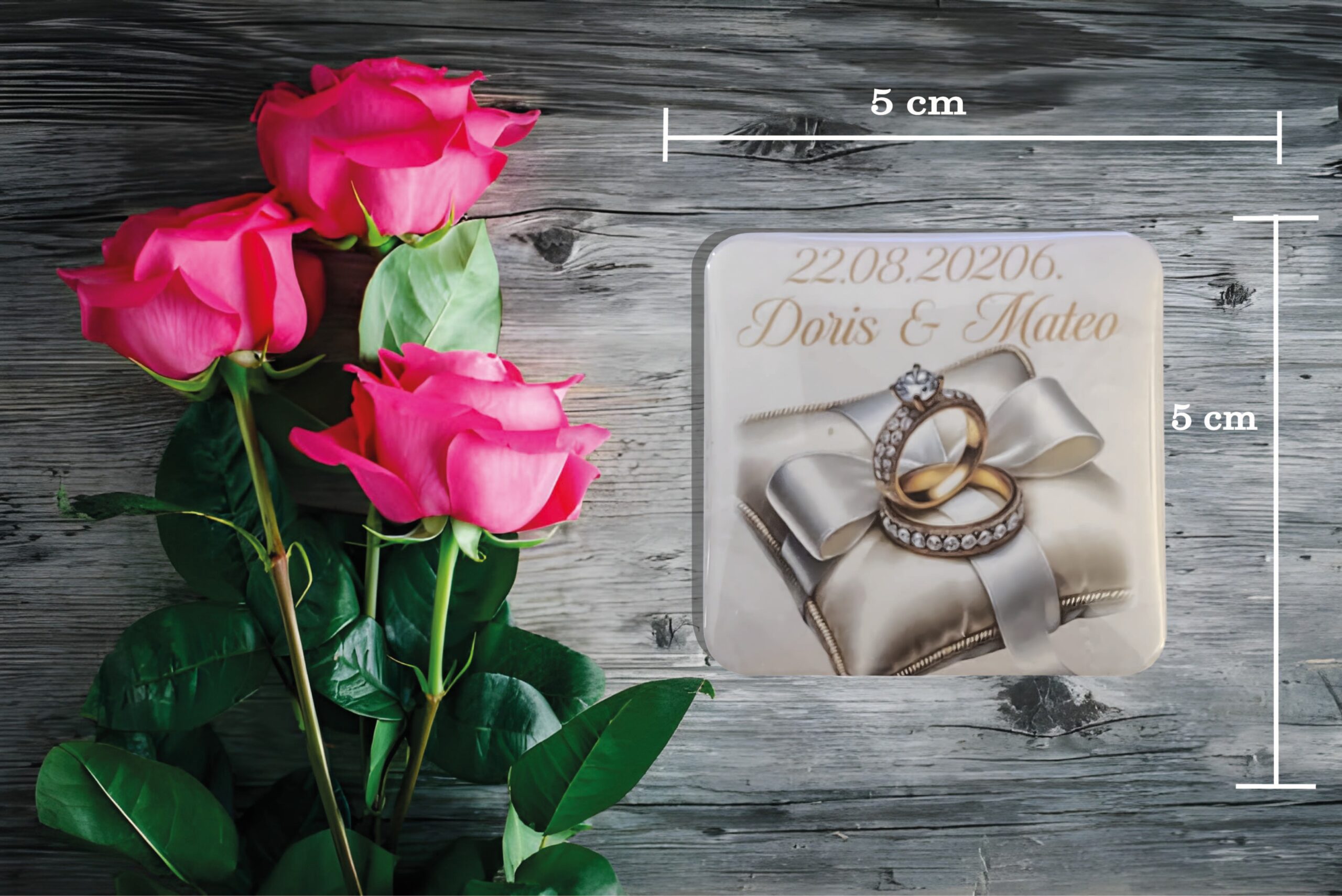 MAGNETIĆI KAO ZAHVALNICE ZA VJENČANJE #3 - Slika 2