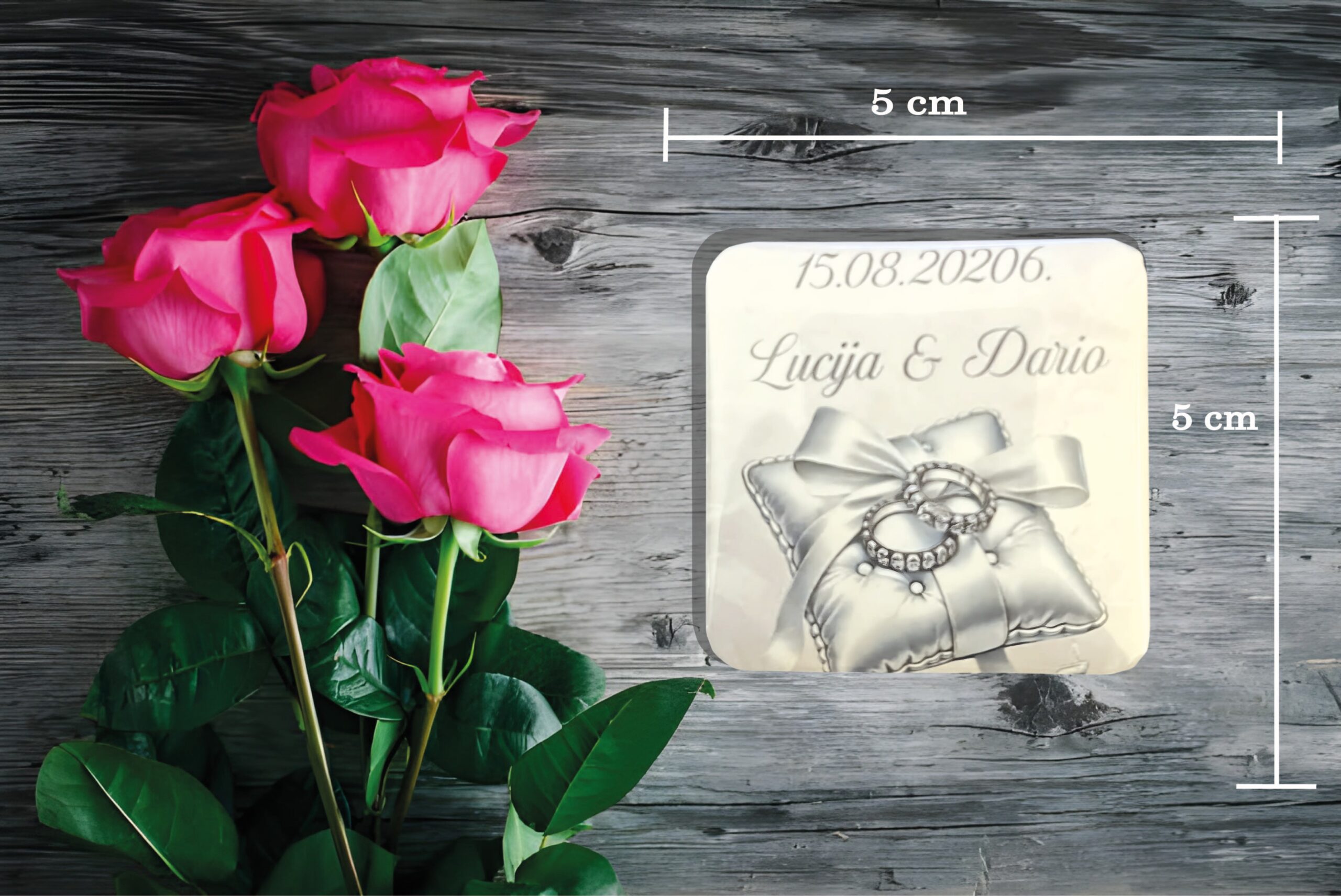 MAGNETIĆI KAO ZAHVALNICE ZA VJENČANJE #6 - Slika 2