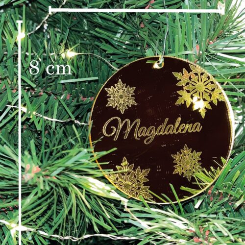 PERSONALIZIRANA KUGLICA ZA BOR PLEKSIGLAS ZLATNA MIRROR