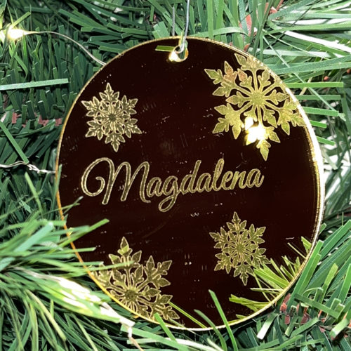 PERSONALIZIRANA KUGLICA ZA BOR PLEKSIGLAS ZLATNA MIRROR