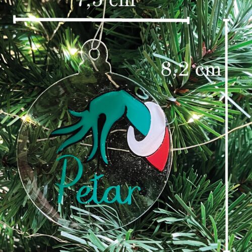 PERSONALIZIRANA KUGLICA ZA BOR PLEKSIGLAS – GRINCH