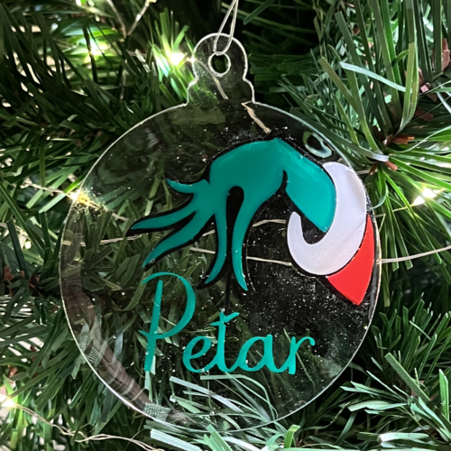 PERSONALIZIRANA KUGLICA ZA BOR PLEKSIGLAS – GRINCH