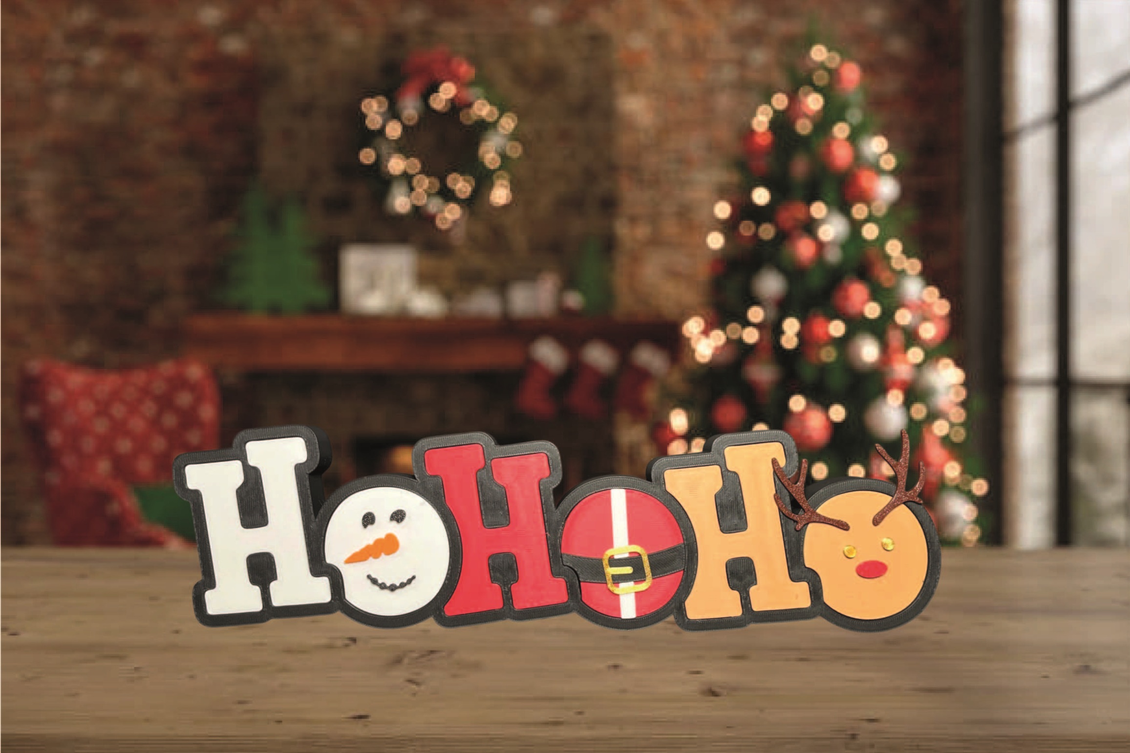 SAMOSTOJEĆI NATPIS HO HO HO