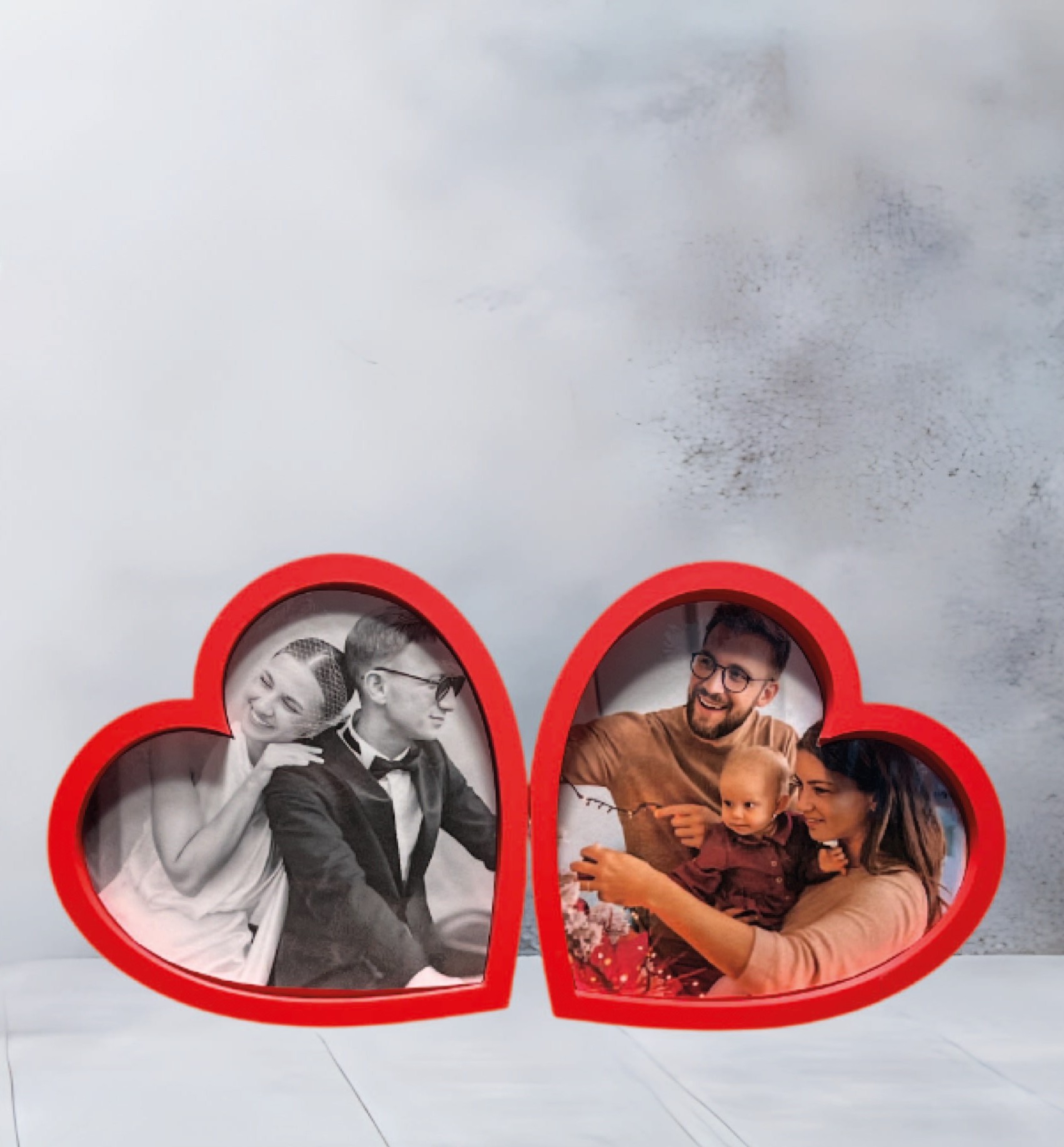 PERSONALIZIRANI MAGNETNI OKVIRI ZA SLIKE U OBLIKU SRCA