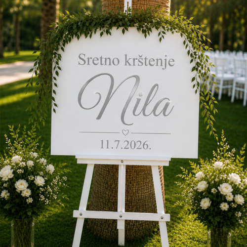 PERSONALIZIRANA NALJEPNICA SRETNO KRŠTENJE IME DATUM